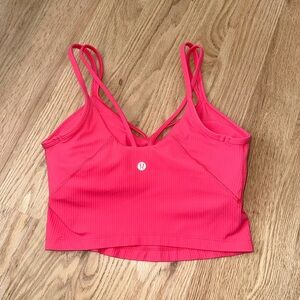LIKE NEW Lululemon Align Strappy Ribbed Tank Top *Light Support, A/B Cup Pink 4